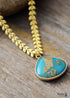 Boho Necklace, Jasper and Gold Chain